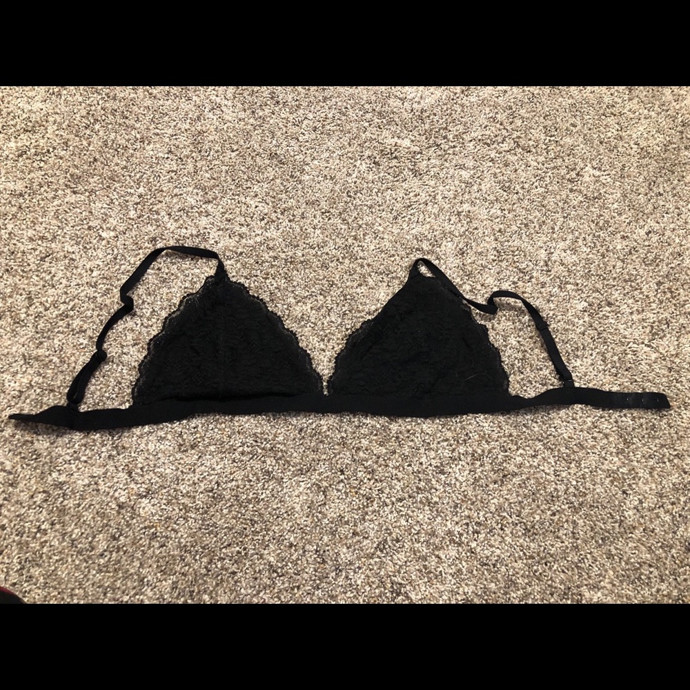 Black lace bralette